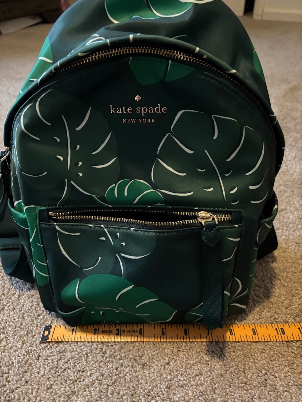 kate spade Green Leaf Print Mini Backpack